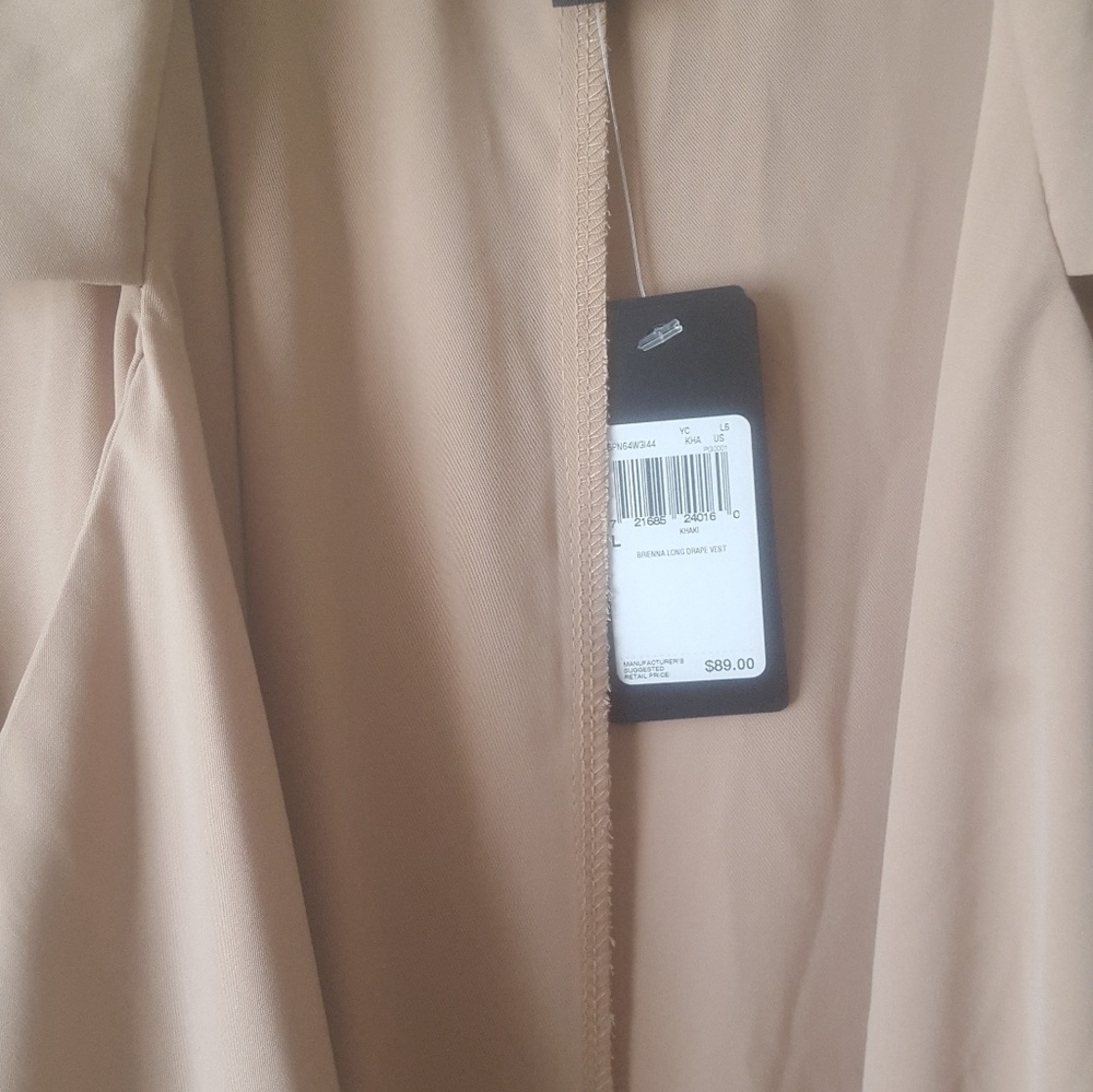 GUESS LONG DRAPE VEST SIZE LARGE - Picture 4 of 6